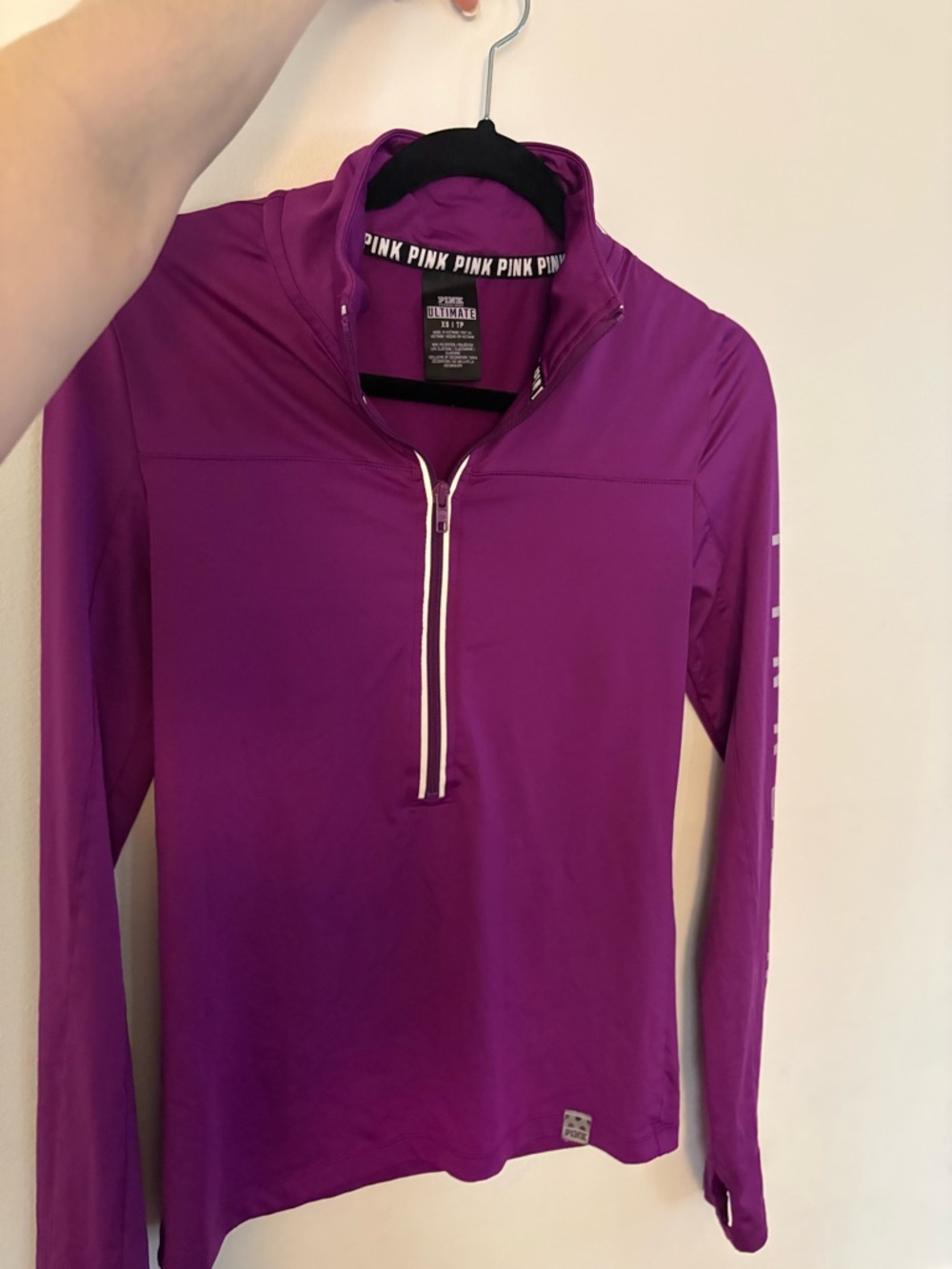 NWOT PINK Victoria's Secret  ultimate Purple Half-Zip